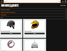 Tablet Screenshot of ironhorsehelmets.com